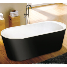 CE, Cupc Black Skirt Freestanding Toe-Tap Drain Bath